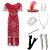 Comercio Exterior S-4XL Amazon Vestido de Lentejuelas Retro Gatsby de los años 20 Vestido de Fiesta con Flecos Dropshipping a Europa y América
