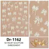 Novos Adesivos de Manicure Popular com Laço Embossado 5D Redanco Adesivos Estéreo para Unhas Dr-1167