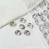 Wuzhou K9 Super Brilhante 6X8 Formato Ovo de Pombo Diamante 1:1 Réplica Huazi Decorativa Pontiaguda Irregular Acessórios para Unhas Peças de Diamante