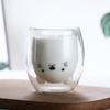 Caneca de Vidro Borossilicato de Camada Dupla Criativa de Desenho Animado para Venda por Atacado Caneca de Pato Caneca de Urso Caneca de Leite Copo de Água Doméstico