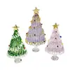 Árbol de Navidad Esmaltado Puro Hecho a Mano Zibo Escritorio Sala de Estar Decoración de Micro Paisaje Atmósfera Festiva Colección de Patrimonio Cultural Inmaterial Regalo