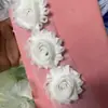 En stock: Adorno de Encaje de Rosa Tridimensional 3D, Tocado Floral, Decoración de Dobladillo de Encaje para Vestido