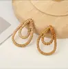 Acessórios de Joias DIY de Rattan Artesanal Vietnamita Estilo Festivo Geométrico Exagerado Redondo Bambu Rattan Tecido Material para Brincos