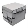 Caja de Almacenamiento para Maletero de Coche Caja de Almacenamiento para Vehículo Contenedor de Almacenamiento Suministros para el Interior del Coche Caja Trasera Zapatero Taburete Plegable de Almacenamiento