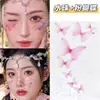 Pegatina Mariposa Aurora Gelatina Cara Estéreo Pedrería Uñas Arte En relieve Maquillaje Pegatina Joyería Facial Maquillaje Pegatina Ojo Decorativo