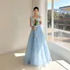 Vestido de Noiva com Alça Leve Organza Fantasia Fio de Saída Simples Foto de Viagem Saia de Fio Branco Casamento ao Ar Livre Fio Principal Vestido Licença