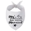 Bandana de Casamento para Pet Transfronteiriça Minhas Pessoas Estão se Casando Bandana para Cachorro