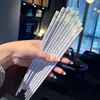 2025 Nuevos Palillos Lindos Rosas de Amor de Aleación Celebridad de Internet Palillos de Restaurante Palillos para el Hogar Corazón de Niña