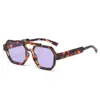 Nuevas gafas de sol poligonales de doble puente transfronterizas europeas y americanas para hombres y mujeres con caras cuadradas y redondas, gafas de sol de moda retro con protección UV