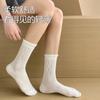 Calcetines de Verano Finos para Mujer Estilo Ballet Encaje Color Sólido Malla Hueca Calcetines de Media Caña Transpirables Absorbentes de Sudor Calcetines Apilados