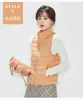 Chaleco de plumón Youjia Clothing 90 para mujer, blanco, de pato, fino, cálido, estilo occidental, chaqueta de otoño e invierno