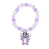 Pulseira Infantil Nova Transfronteiriça Cartoon Ponto Miçangas Elástica Joia de Princesa para Menina Venda por Atacado