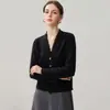 Cárdigan de punto de cachemira con diseño de borlas para mujer, manga larga, versátil, adelgazante, moderno, abrigo holgado, suéter suave