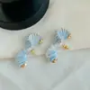 Novos Brincos Torcidos Exquisitos de Lã Colorida Feitos à Mão Design de Nicho de Alta Qualidade Brincos Dopamina para Mulheres