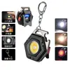 Llavero con luz de trabajo, encendedor multifuncional, recargable, portátil, para camping, reparación de automóviles, luz LED de alta intensidad, mini linterna de camping
