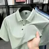 Nueva Camisa Polo de Manga Corta de Verano para Hombres de Mediana Edad, Cuello de Solapa, Casual de Negocios, Sin Planchar, Cómoda, Lino, Absorbe la Humedad, para Hombre