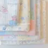 Gaze de Algodão Penteado em Camada Dupla, Tecido Floral Patchwork Estampado de Desenhos Animados, Roupa de Bebê, Tecido para Pijamas, Babadores, Acessórios