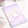 Cuaderno de anillas desmontable con páginas rayadas simples, alto valor estético, adecuado para estudiantes de secundaria, cómodo de sostener, estilo artístico