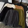 Nuevo cárdigan de punto de estilo coreano para mujer, otoño de 2026, con solapas, manga larga, suelto y favorecedor, top versátil y elegante