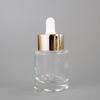 En stock 30ml Esencia Embotellado de Vidrio Cosmético Empaque Portátil Material Transparente Grueso Fondo Grueso Botella Gotero