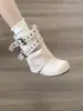 Botas JK de plataforma gruesa para aumentar altura, modelo nuevo 2026, puntera redonda adelgazante, versátiles con faldas, botines cortos estilo Birkenstock para mujer