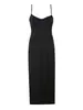 Moda Feminina Transfronteiriça Verão 2026 Novo Estilo Europeu e Americano Sexy Bodycon Justo com Amarração Alça com Aro Vestido Longo