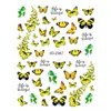 Adesivos de Arte para Unhas Borboleta Colorida Estéreo 3D Adesivos de Decoração para Unhas Florais Gradiente Mesmo Estilo da Ins À Prova d'Água e Duradouros DIY