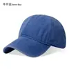 Gorra de Béisbol Lavable con Parte Superior Suave, Cuatro o Seis Líneas, Algodón de Color Sólido, Gorra de Pico para Exportación con Bordado de Logo, Venta al por Mayor de Fábrica Transfronteriza en Stock