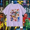 Camiseta de manga curta Pizzy& # 39;s Parlor Susie's Restaurant para meninos, blusa de verão para crianças mais velhas, tendência de meia manga