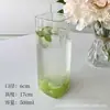 Taza de Vidrio de Borosilicato Alta para Té Verde para Uso en Casa, Taza para Bebidas Estilo Japonés, Taza de Desayuno, Taza de Leche, Taza Cuadrada de una Sola Capa Estilo Nórdico