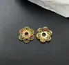 Suporte de Flor em Ouro 18K com Zircônia Flor Capa de Flor Floco de Neve Cristal Pérola Espaçador Pulseira Pulseira Acessórios de Joias DIY