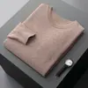 Suéter de Hilo Puro de Cachemira con Cuello Redondo para Hombre, Nuevo Suéter de Lana Otoño/Invierno, Camisa Básica Engrosada Versátil para Hombres Jóvenes y de Mediana Edad, Moderno