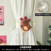 Tiras de Cortina de Girassol Fofas Corda de Amarração com Botão de Pressão Decoração de Casa Quarto Infantil Quarto de Crianças Cortina de Gaze Armazenamento Fivela Fixa