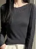 Top de punto calado de ganchillo resistente, estilo verano, top de lana ajustado, disponible en blanco, talla única, caqui y gris