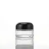 Tapa de Pan Negra y Blanca Botella de Vidrio para Crema Sub-Botella Transparente para Crema Facial Botella de Muestra de Producto para el Cuidado de la Piel Tarro para Mascarilla Facial Botella Vacía