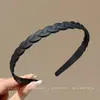 Diadema de corona alta estilo coreano, diadema de borde ancho, diadema para lavarse la cara con dientes, accesorio para el cabello de tela a cuadros de alta gama