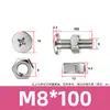 Tornillo y Tuerca Combinación de Dos Piezas para Máquina de Mascarillas y Luminarias, Acero Inoxidable 304 Tornillo y Tuerca