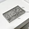 Joias Placa Joias Display Bandeja Cinza Flanela Brincos Display Dustproof Storage Props Gaveta Caixa de armazenamento de joias