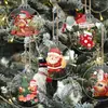 Pingente de Natal Acrílico Transparente Transfronteiriço Criativo DIY em Branco Tag Redonda para Decoração de Festa Temática de Natal