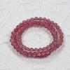 Suministro directo de fábrica pulsera de cristal de fresa natural 7A cristal de fresa rojo paloma pulsera multicírculo de tres círculos cuentas sueltas div