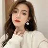 Nuevos pendientes de otoño e invierno elegantes de plata S925 con aguja, lazo, bola de felpa popular, pendientes para mujer, estilo japonés y coreano, dulces, pendientes de celebridad de internet