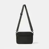Bolsa quadrada pequena preta impermeável de tecido Oxford estilo japonês nova leve casual multi-bolsos transversal homens e mulheres bolsa de ombro para celular