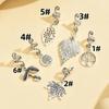 Accesorios navideños anillo decorativo para el cabello peluca accesorios para el cabello aleación hojas navideñas colgante de rosa trenza sucia africana colgante