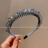 Faixa de Cabelo Exquisita Estilo Coreano Retrô com Dentes, Antiderrapante, High-End, Presilha Versátil para Sair e Lavar o Rosto, Acessórios de Cabelo para Mulheres