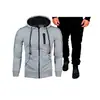Nuevo suéter con capucha de punto casual para hombre de otoño e invierno, abrigo para adolescentes y hombres, conjunto al por mayor