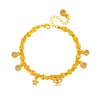 Pulsera de Abalorios Ojo de Gato Mariposa Estrella Brillante Oro Arena Conservación Fuerte del Color Puzuo Nuevo Estilo Chino Pulsera Bombilla Pequeña Diseño de Nicho