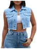 [Chaquetas de Mezclilla Personalizadas para Mujer] Chaquetas de Mezclilla de Fábrica para Mujer Odm Fábrica de Lotes Pequeños con Dibujos y Muestras