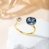 Anillo Abierto de Perla Chapado en Oro Real para Mujer Estilo Retro Lujo Ligero Sensación de Alta Gama Anillo para Dedo Índice Diseño de Nicho Joyería Versátil para la Mano