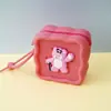 Monedero de silicona con forma de cueva cuadrada para niños, bolso cruzado para caminar, divertido y bonito bolso de silicona para cambio.