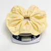 Goma de pelo prensada de color crema, versión grande y ancha, nueva, para mujeres con cabello grueso, accesorio para el pelo tipo scrunchie con volantes